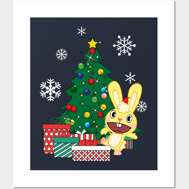 Cuddles Around The Christmas Tree Happy Tree Friends Wall Art by Nova5